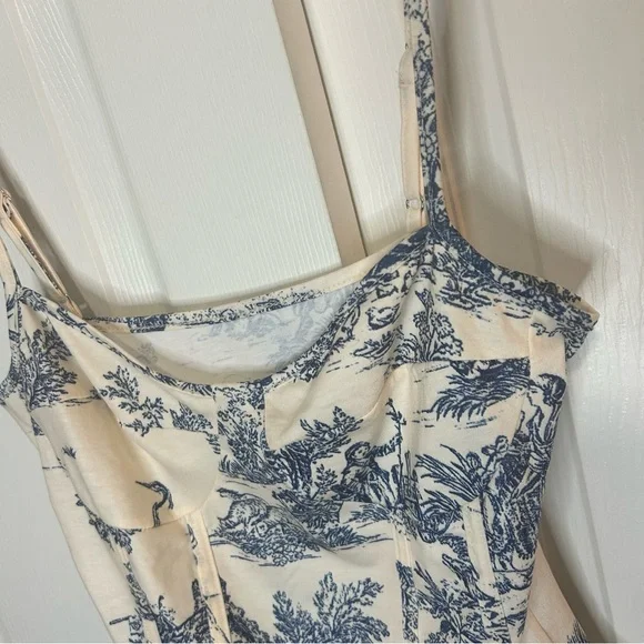 Cider Blue and Cream Printed Bodysuit - Picture 3 of 8